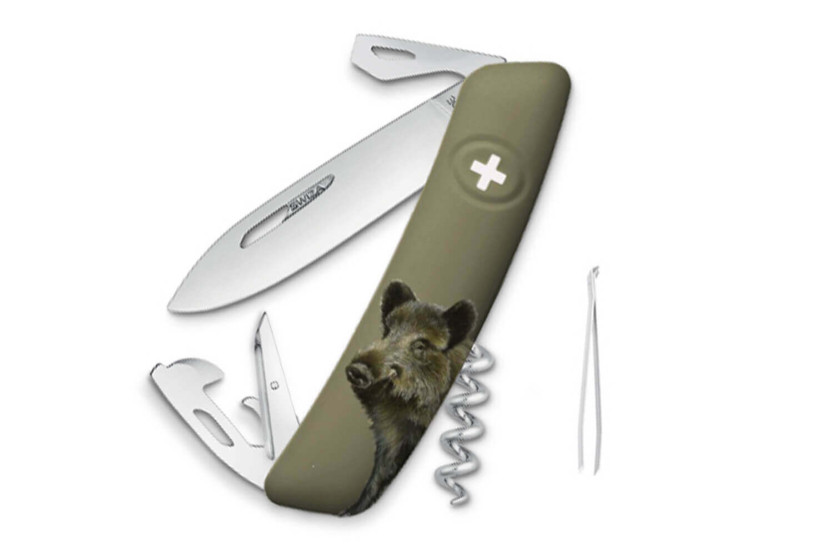 SWIZA D03 Khaki Coltello multifunzione cinghiale 11 funzioni 95 mm