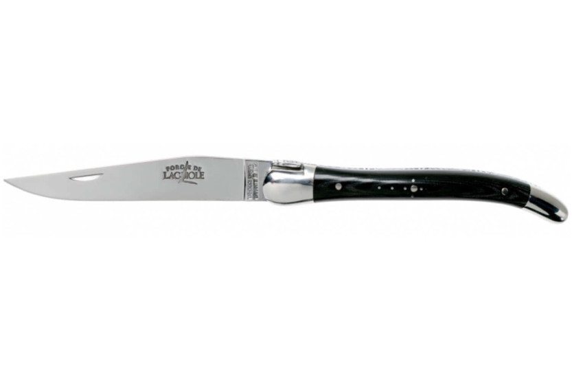 Forge de Laguiole foldekniv 12 cm med sort skaft
