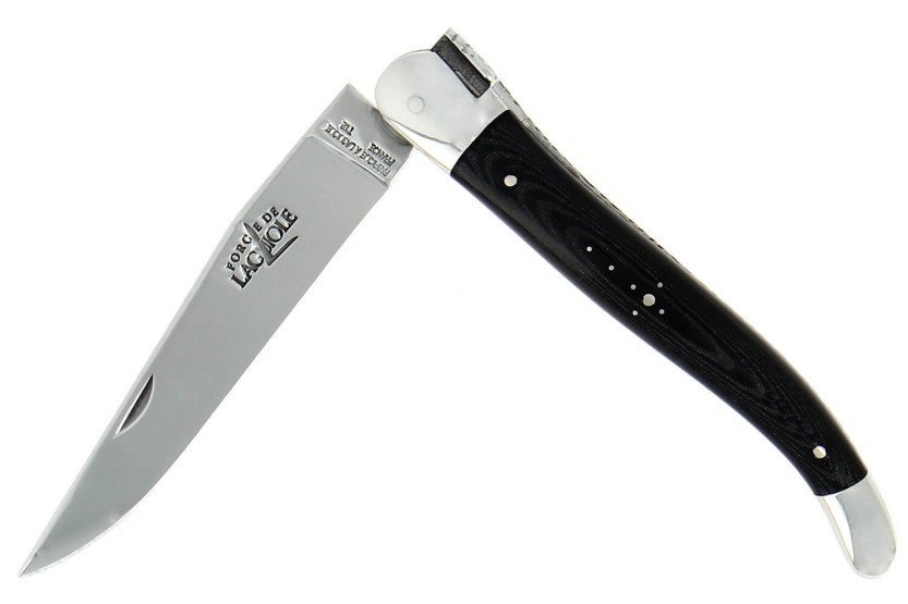 Forge de Laguiole folding knife 12cm black handle