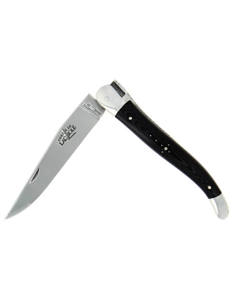 Forge de Laguiole folding knife 12cm black handle