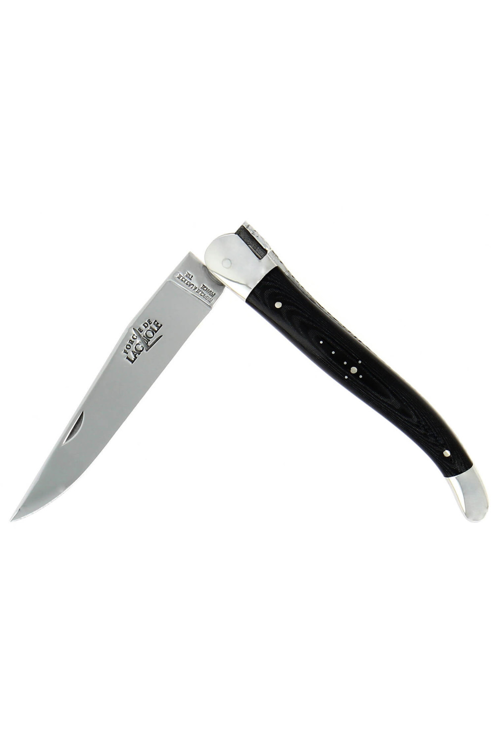 Forge de Laguiole French folding knife black handle