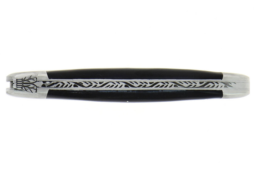 Klappmesser Forge de Laguiole Griff aus dunklem Horn 12cm