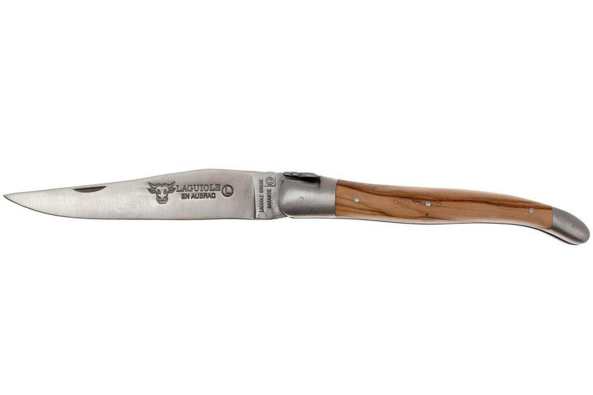 Navaja Laguiole en madera de olivo Aubrac mango 12cm