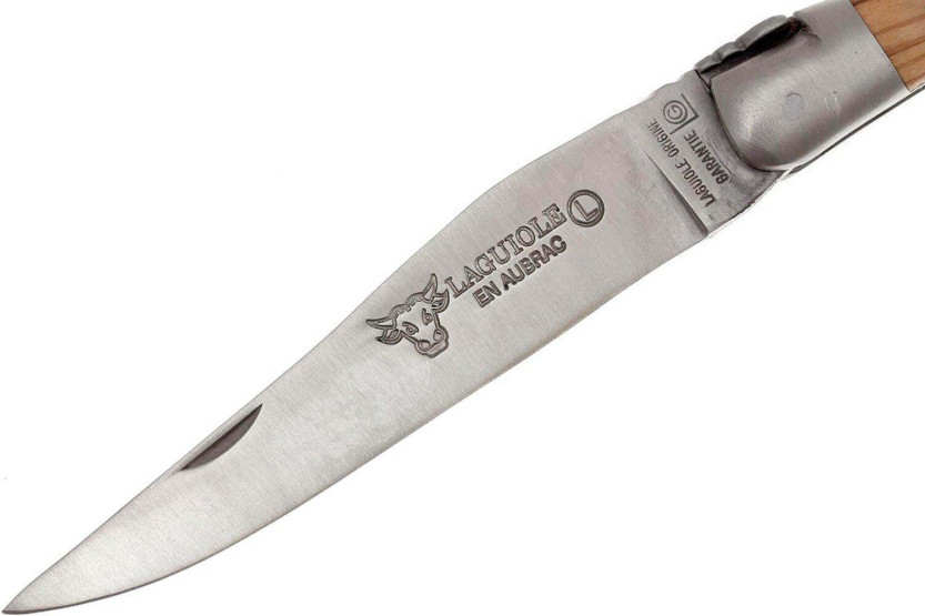 Laguiole taittoveitsi Aubrac oliivipuusta 12cm kahva