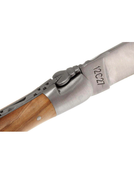 Navaja Laguiole en madera de olivo Aubrac mango 12cm