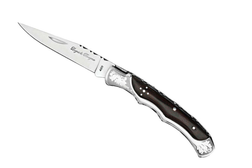Laguiole Bougna Baroque foldekniv 12cm brun