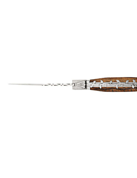 Laguiole Bougna Baroque foldekniv 12cm zebratræ