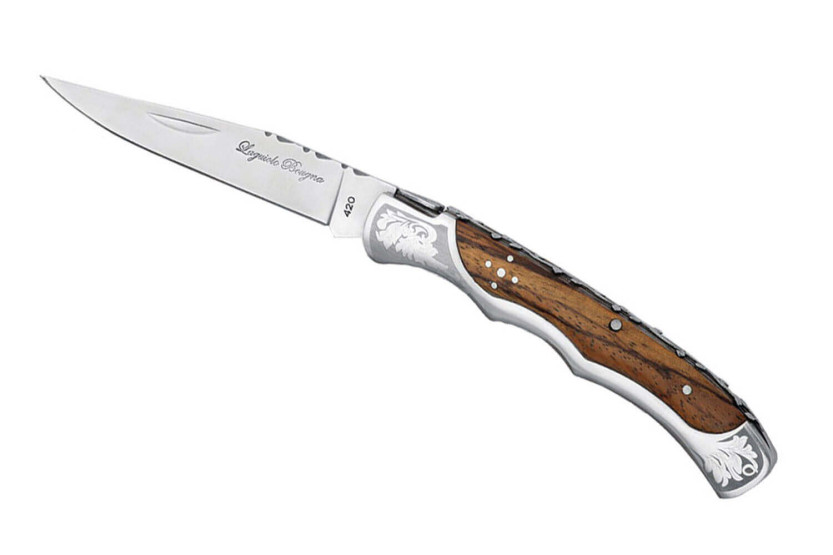 Laguiole Bougna Baroque taittoveitsi 12cm seepra puu