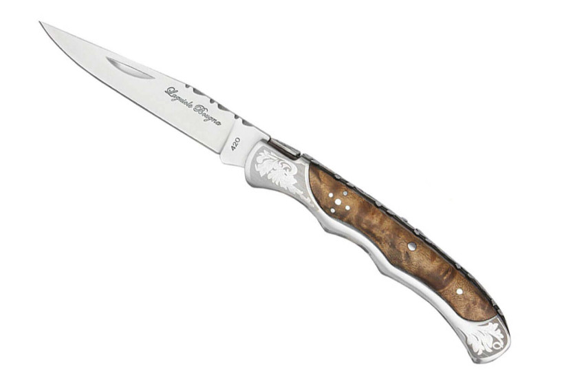 Laguiole Bougna Baroque foldekniv 12 cm i burltre