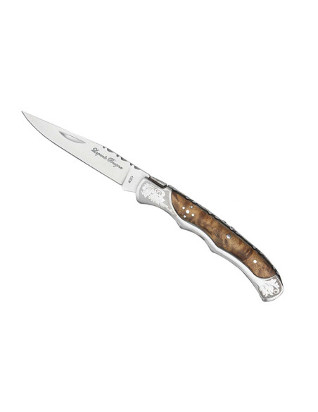 Laguiole Bougna Barokki taittoveitsi 12cm burl puu