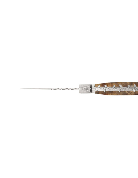 Laguiole Bougna Baroque foldekniv 12 cm i burltræ