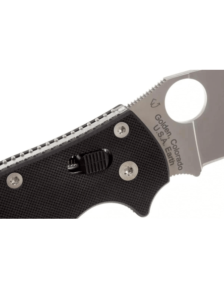 Faca dobrável Spyderco Manix 2 em fibra de vidro preta 8,6 cm