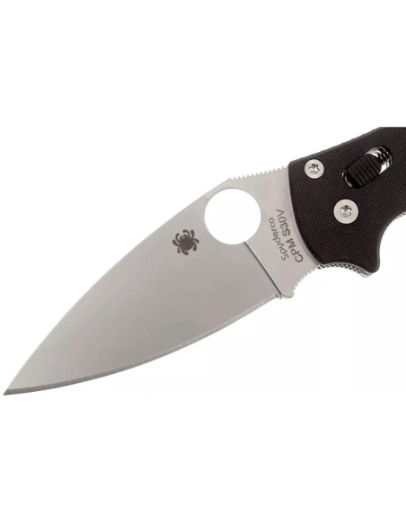 Faca dobrável Spyderco Manix 2 em fibra de vidro preta 8,6 cm