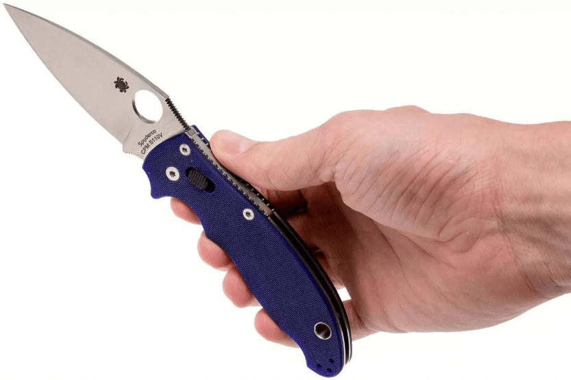 Faca dobrável Spyderco Manix 2 C101GPDBL2 azul com cabo G10 11,8 cm