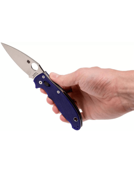 Faca dobrável Spyderco Manix 2 C101GPDBL2 azul com cabo G10 11,8 cm