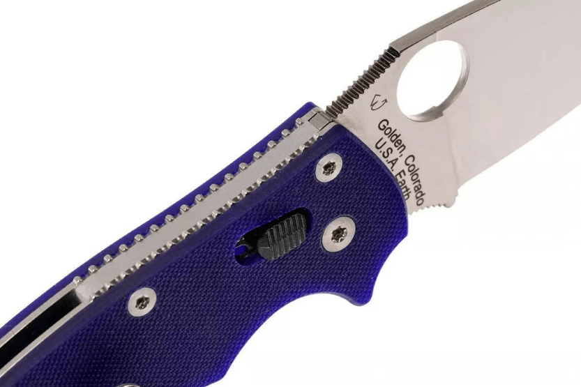 Spyderco Manix 2 taittoveitsi C101GPDBL2 sininen G10 kahva 11.8cm