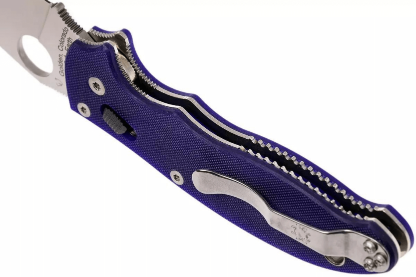 Spyderco Manix 2 foldekniv C101GPDBL2 blått G10-håndtak 11,8 cm