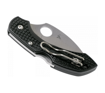 Faca dobrável Spyderco Dragonfly 2 C28FPWCBK2 Wharncliffe cabo preto em nylon/fibra de vidro 8,5cm 2