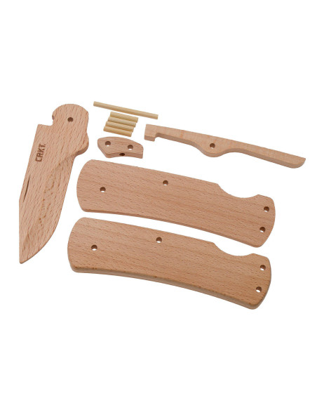Folding knife CRKT NATHAN EN KIT 1032 11.7cm beechwood handle - To assemble