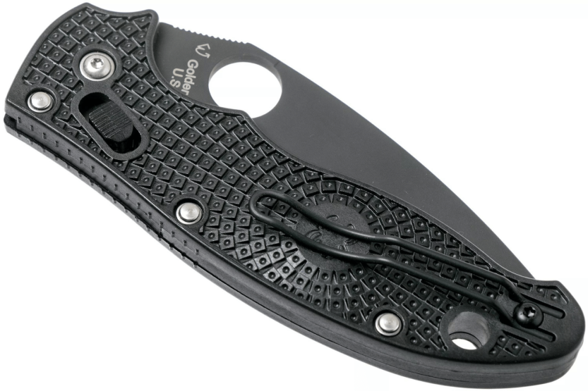 Spyderco Manix 2 C101PBBK2 foldekniv sort nylon/glasfiberhåndtag 11,8 cm