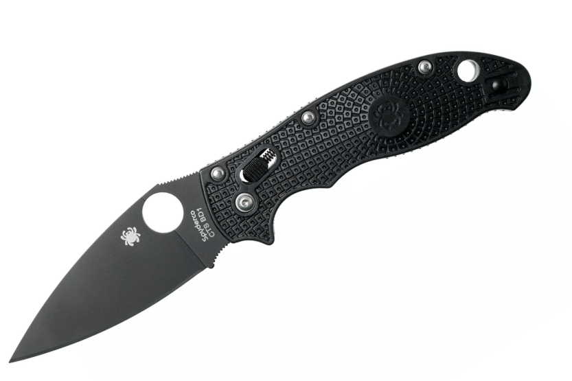 Faca dobrável Spyderco Manix 2 C101PBBK2 Cabo preto de nylon/fibra de vidro com 11,8 cm
