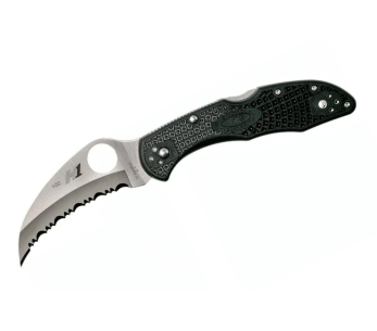 Faca dobrável Spyderco Tasman Salt 2 C106SBK2 com cabo preto em nylon/fibra de vidro 10,8 cm