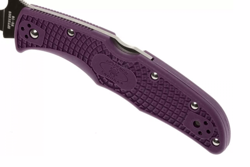 Spyderco Endura 4 C10FPPR nylon/fiberglass violet folding knife 12.6cm
