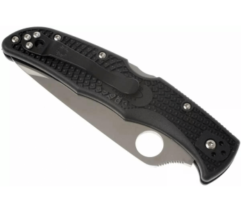 Spyderco Endura 4 C10SBK fällkniv dubbeleggad svart nylon/glasfiberhandtag 12,6cm 2