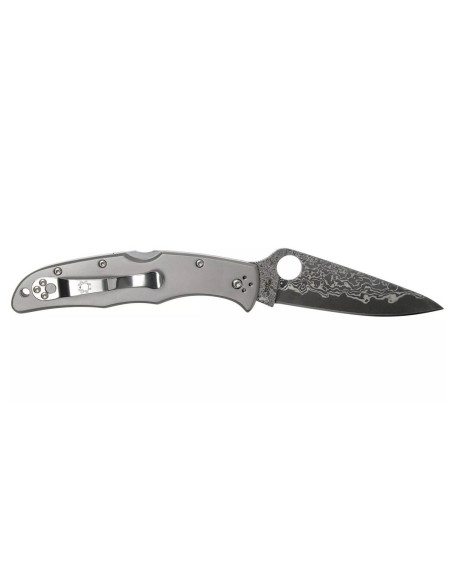 Spyderco Endura 4 Titanium Damascus C10TIPD folding knife 12.5cm titanium handle + sheath