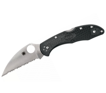 C11FSWCBK Spyderco Delica 4 Coltello pieghevole in nylon nero/manico nero 10,8 cm