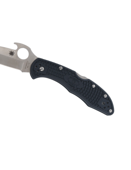 Spyderco Delica 4 Wave C11PGYW folding knife 10.8cm black fiberglass handle
