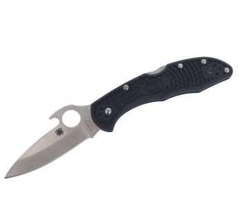 Spyderco Delica 4 Wave C11PGYW vouwmes 10.8cm zwart glasvezel handvat