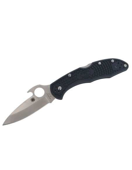 Navaja Spyderco Delica 4 Wave C11PGYW con mango de fibra de vidrio negro 10.8cm