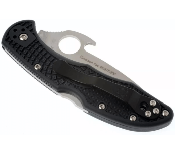 Navaja Spyderco Delica 4 Wave C11PGYW con mango de fibra de vidrio negro 10.8cm 2