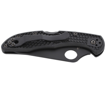 Spyderco Delica 4 C11PSBBK puolihammastettu taittoveitsi musta nylon/lasikuitukahva 10,8cm 2