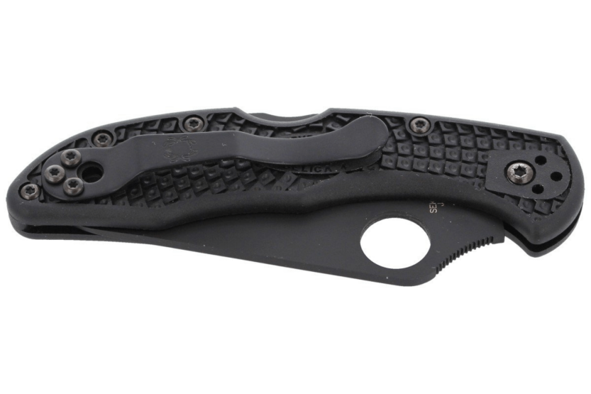 Klappmesser Spyderco Delica 4 C11PSBBK halbgezahnt Griff Nylon/Fiberglas schwarz 10,8cm