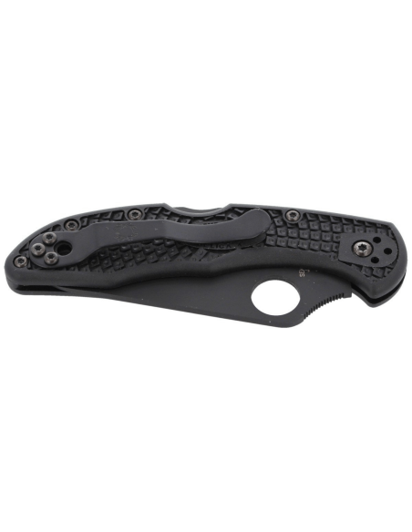 Klappmesser Spyderco Delica 4 C11PSBBK halbgezahnt Griff Nylon/Fiberglas schwarz 10,8cm