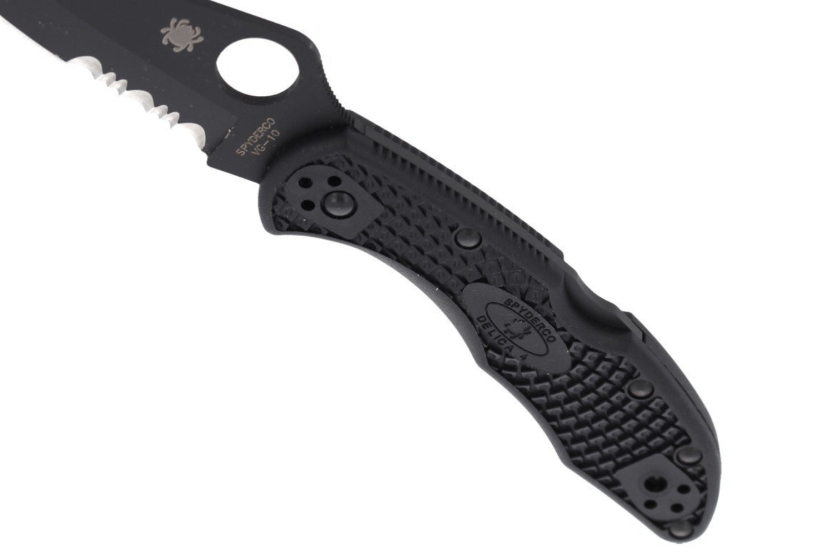 Klappmesser Spyderco Delica 4 C11PSBBK halbgezahnt Griff Nylon/Fiberglas schwarz 10,8cm