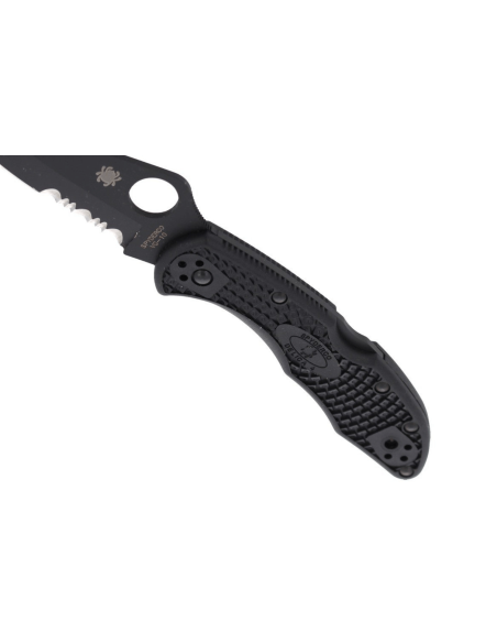Klappmesser Spyderco Delica 4 C11PSBBK halbgezahnt Griff Nylon/Fiberglas schwarz 10,8cm