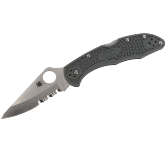Faca dobrável Spyderco Delica 4 C11PSFG verde em nylon/fibra de vidro 10,8 cm