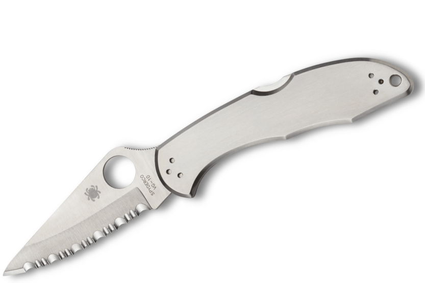 Spyderco Delica 4 C11S foldekniv 10,7 cm med skaft i rustfritt stål