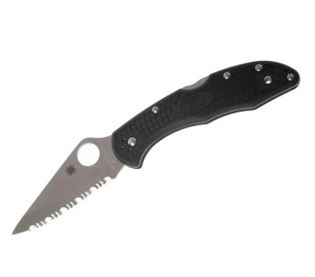 Klappmesser Spyderco Delica 4 C11SBK gezahnt Nylon/Glasfaser Griff schwarz 10,8cm