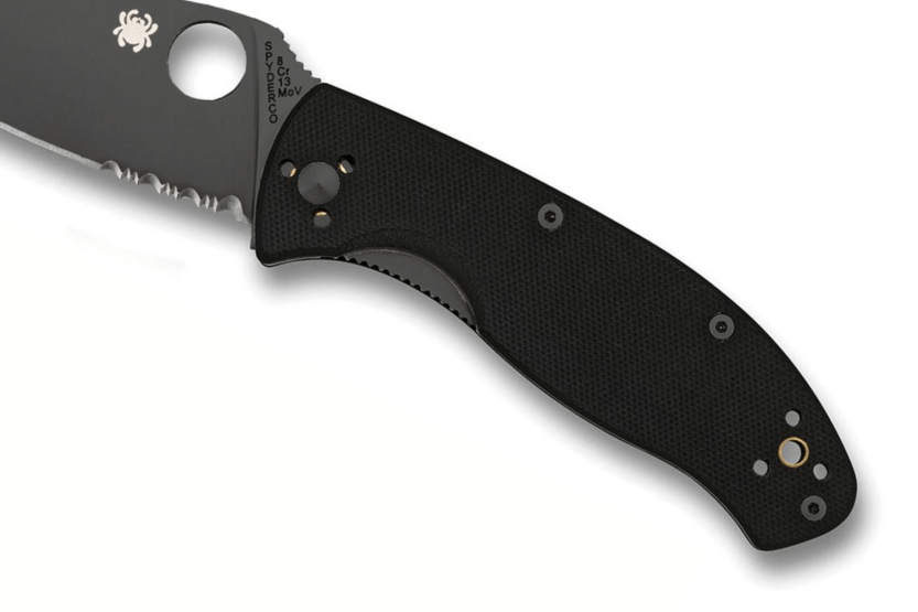 Spyderco Tenacious C122GBBKPS foldekniv med sort G10-håndtag 11,3 cm