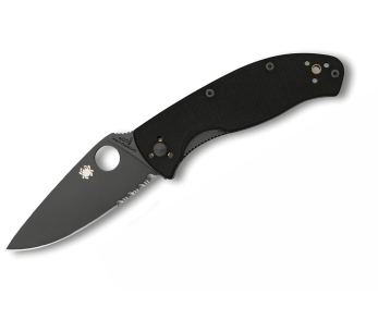 Spyderco Tenacious C122GBBKPS foldekniv med svart G10-håndtak 11,3 cm