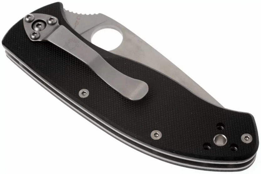 Navalha dobrável Spyderco C122GPS Tenacious com cabo G10 preto 11,1 cm