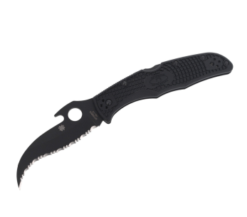 Klappmesser Spyderco Matriarch 2 Wave C12SBBK2W schwarze Klinge Nylon-/Glasfasergriff 12,6cm