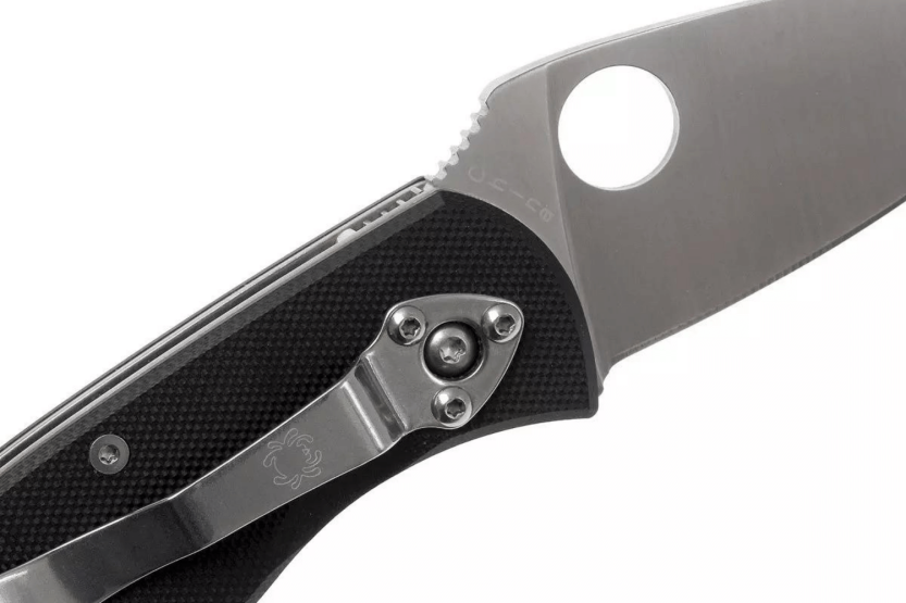 Faca dobrável Spyderco Persistence C136GP Cabo G10 preto de 10,5 cm