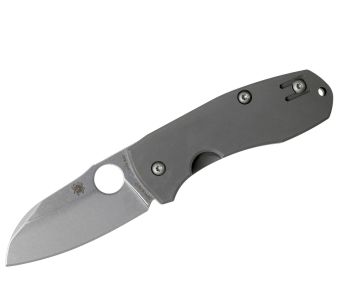 Spyderco Techno 2 C158TIP2 kokoontaitettava veitsi 8.8cm titaanikahva