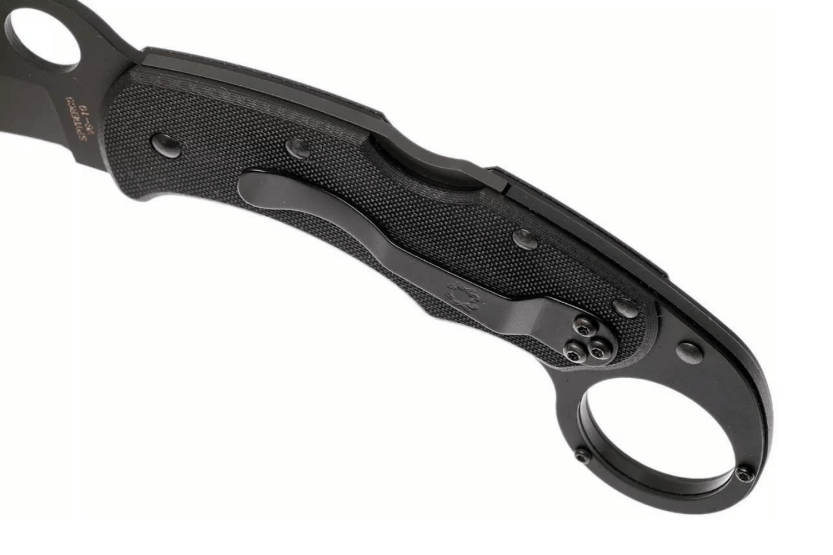 Spyderco Karahawk C170GBBKP kokoontaitettava veitsi mustalla G10-kahvalla 11.4cm