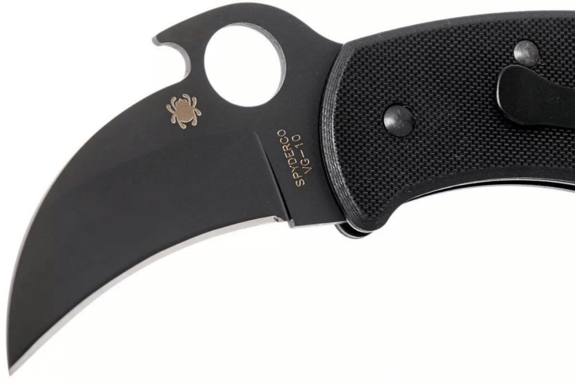 Spyderco Karahawk C170GBBKP kokoontaitettava veitsi mustalla G10-kahvalla 11.4cm